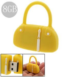 Pen Drive 8GB formato Bolsa - Amarelo   em até 12x