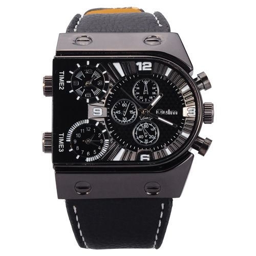 OULM 3 Military Sport Leather Quartz   em 12x